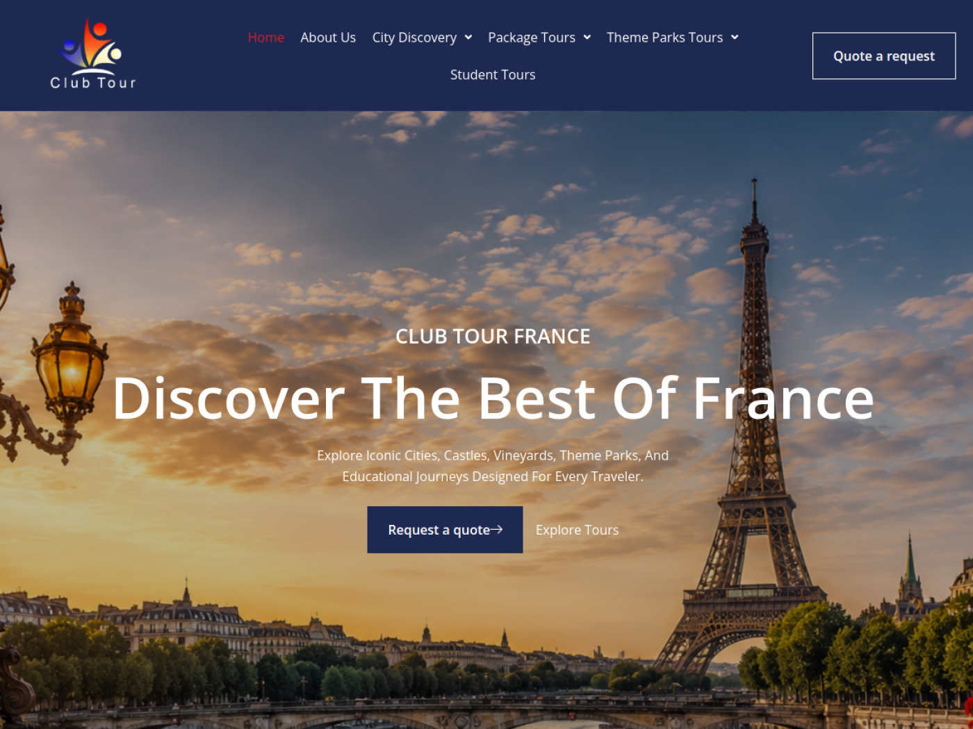Vista responsive del proyecto Club Tour France