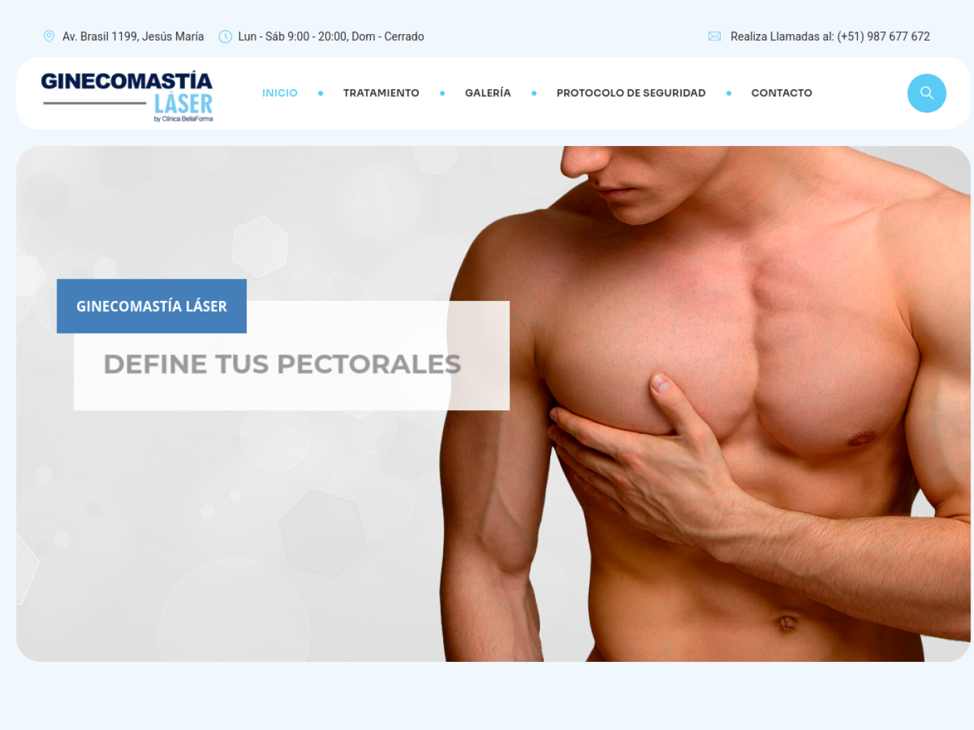 Vista responsive del proyecto Ginecomastia